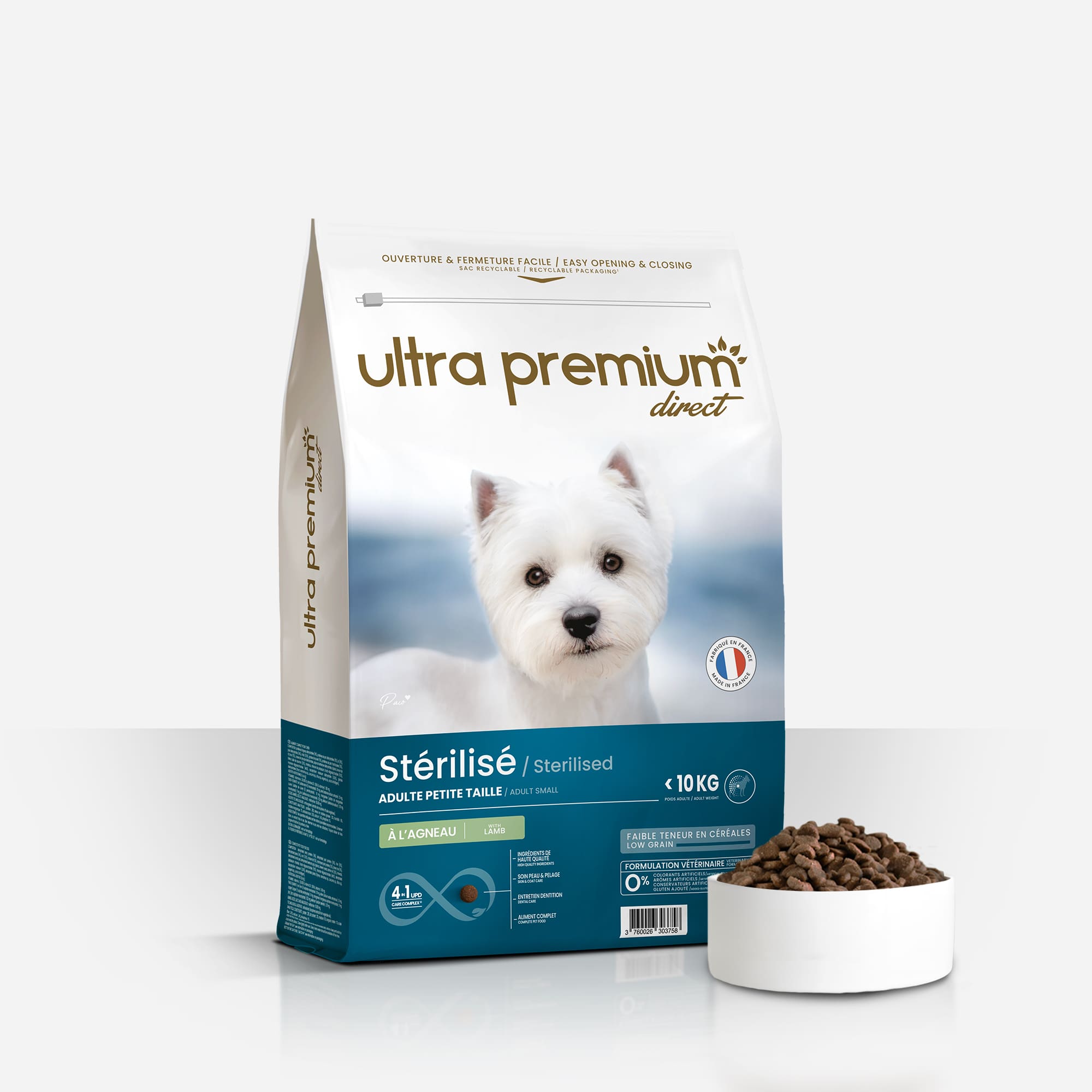 Ultra Premium Direct Croquettes Light Super Premium Chien stérilisé de petite taille